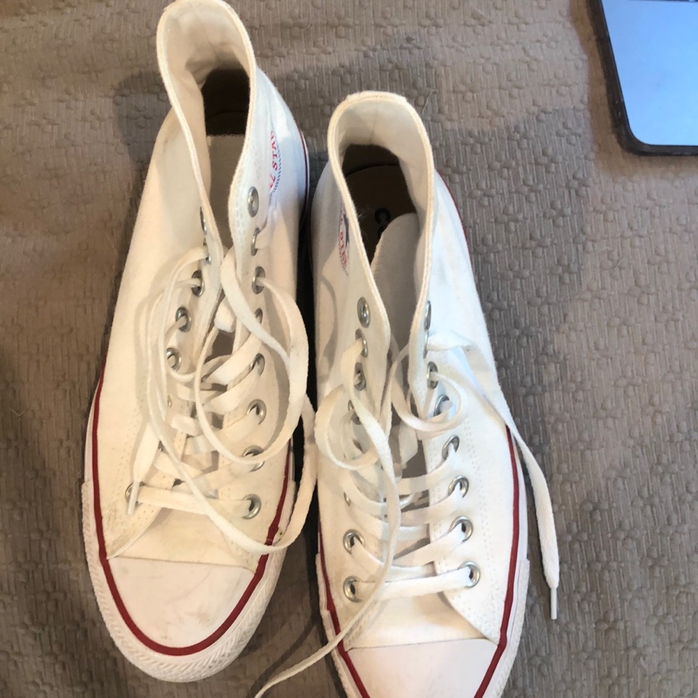 New white high top converse